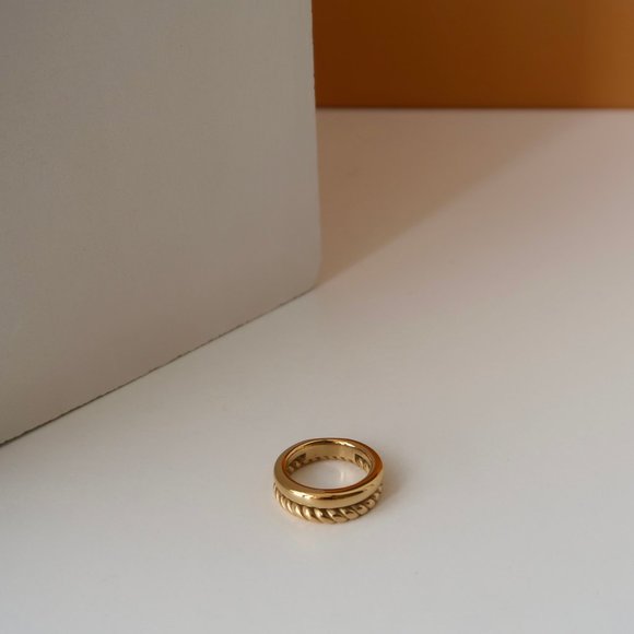 NEW 18K Gold Plated Double Layer Open Ring 0 - Picture 4 of 7